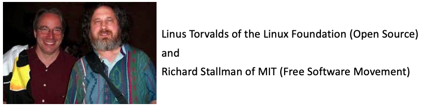 Linus Torvalds and Richard Stallman